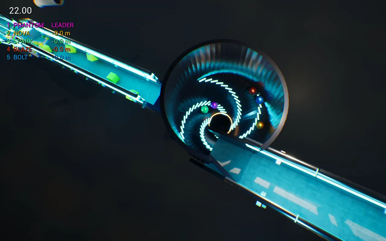 Neon Marble Race: Game